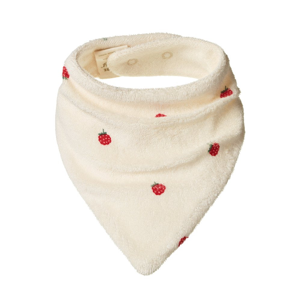 Triangle Bib Terry - Raspberry Print