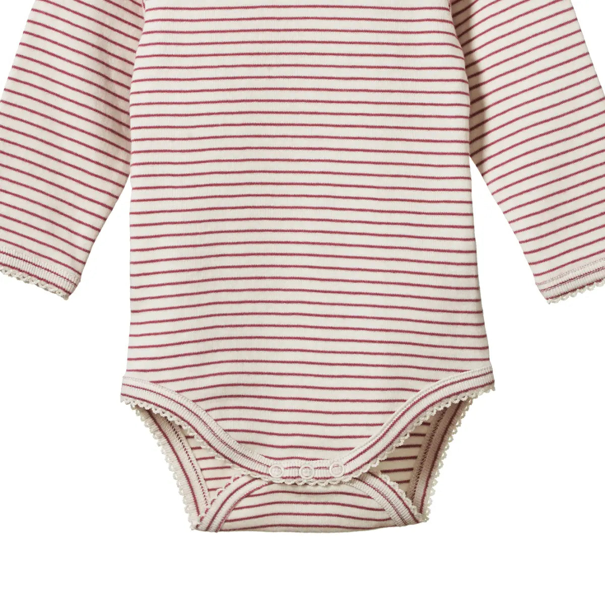 Long Sleeve Bodsuit - Rhubarb