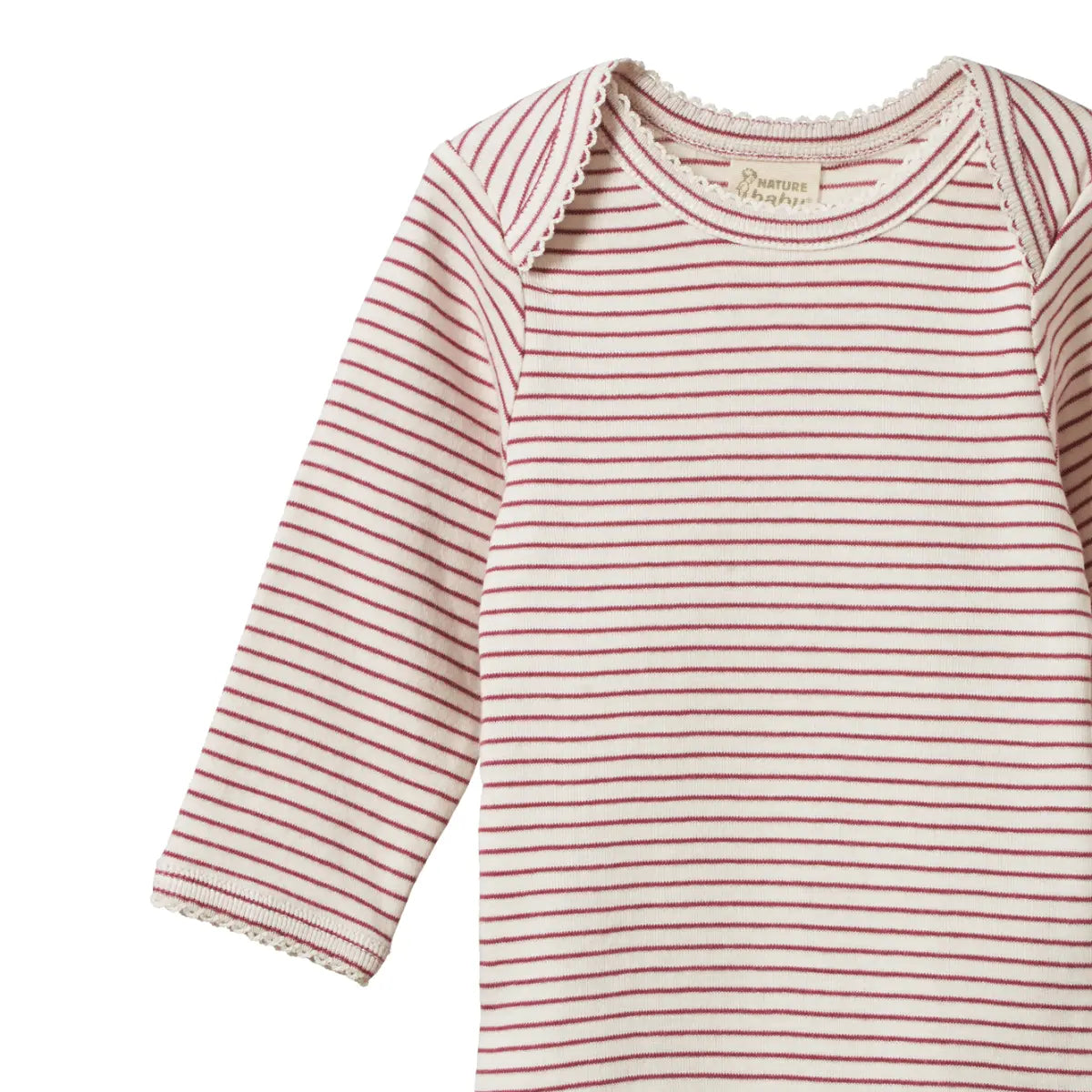 Long Sleeve Bodsuit - Rhubarb