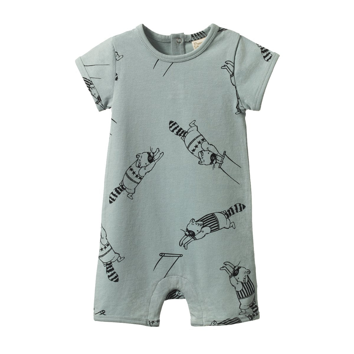 S/S Quincy Romper - Raccoon