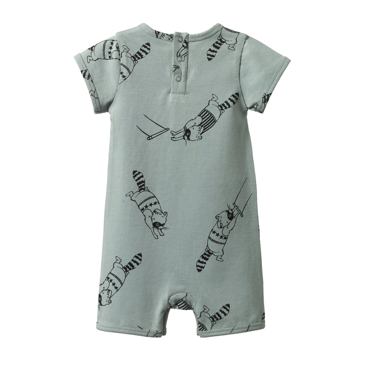 S/S Quincy Romper - Raccoon