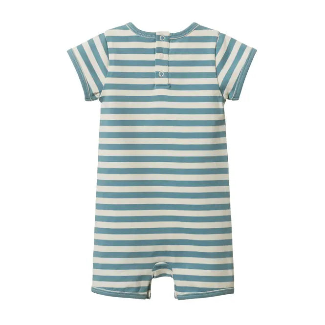 S/S Quincy Romper - Mineral Sea