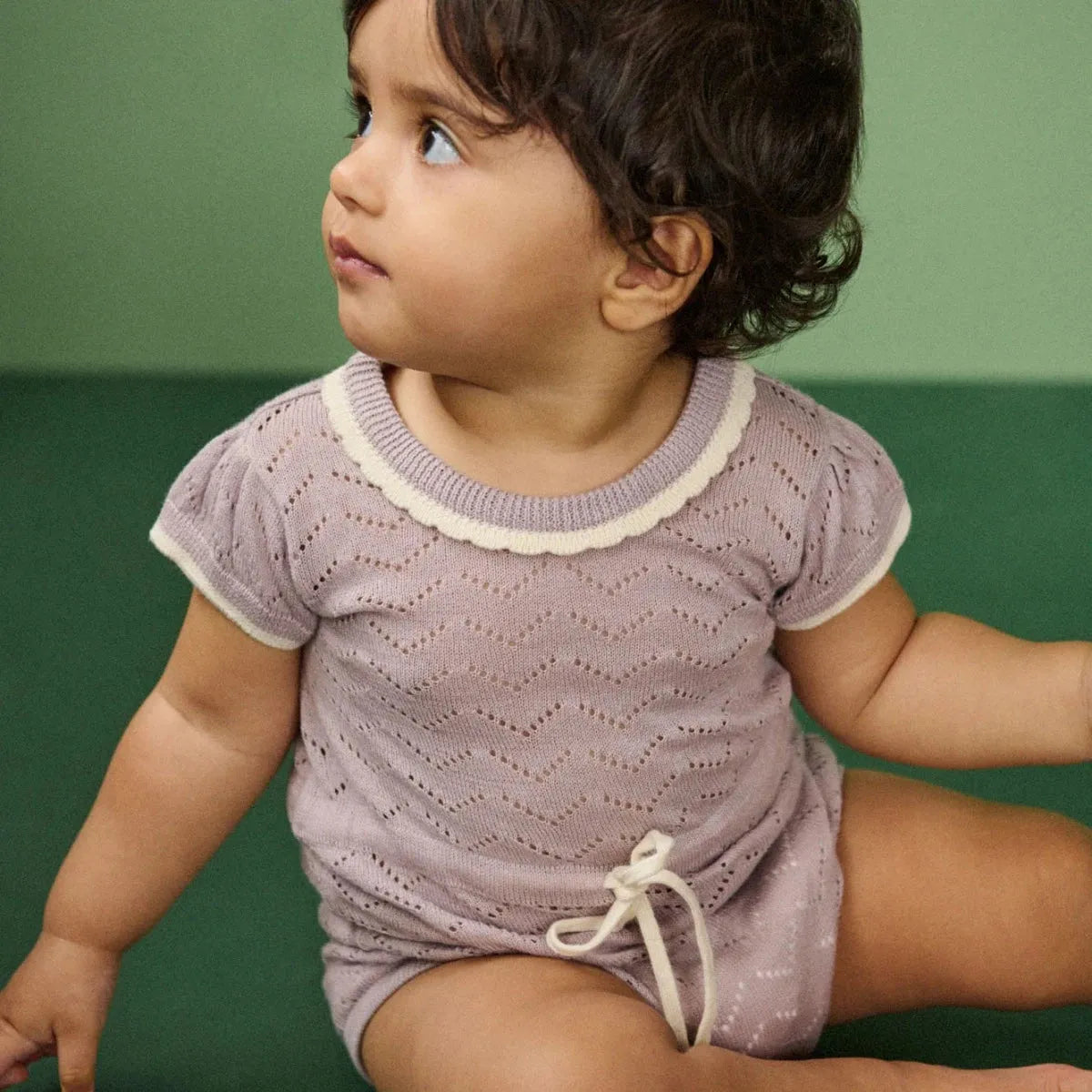 Lottie Suit - Lilac Pointelle