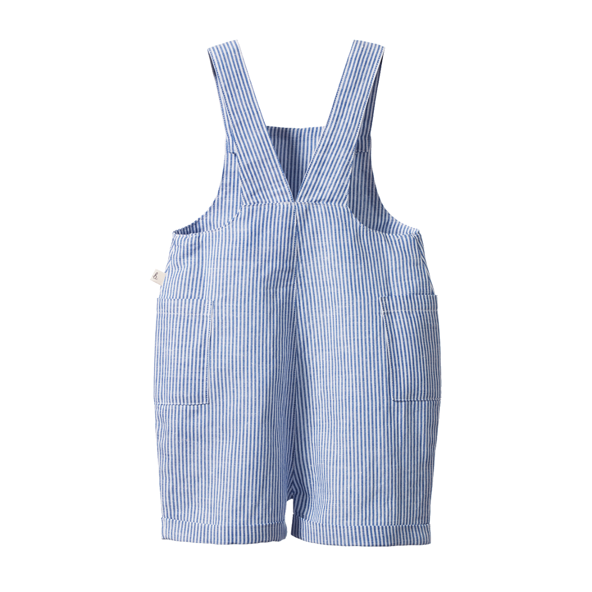 Tucker Shortie Overalls - Blue Stripe