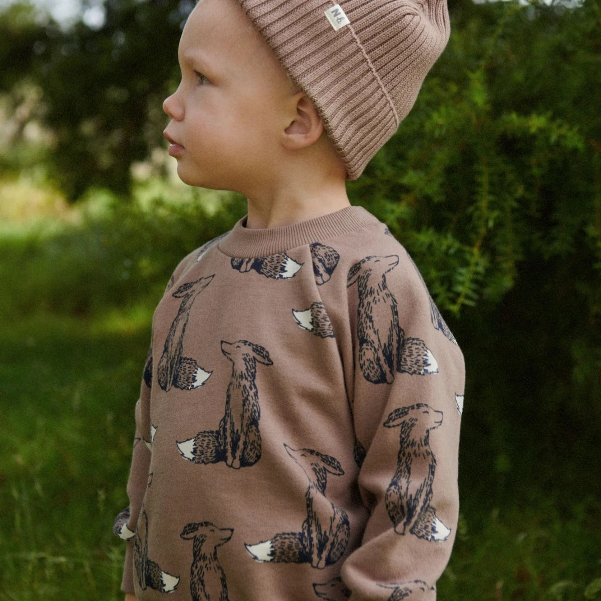 Emerson Sweater - Fox Cub Print