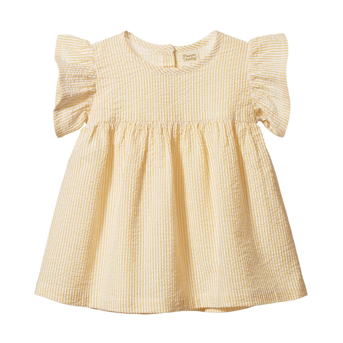 Bonnie Dress Seersucker - Golden Stripe