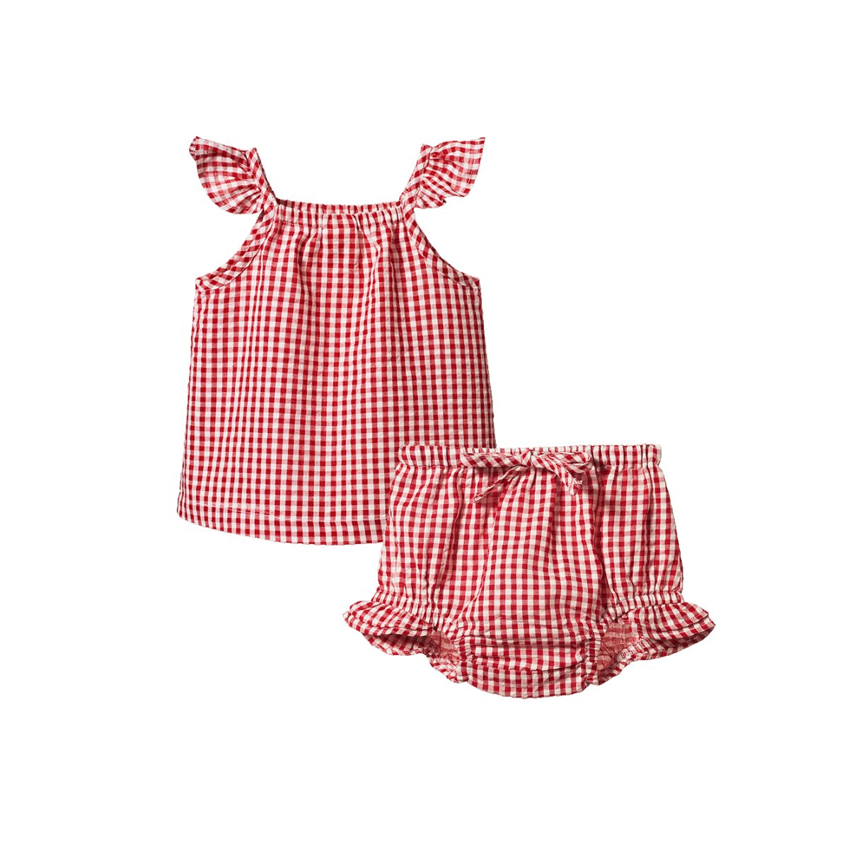 Petal Set Gingham - Red Check