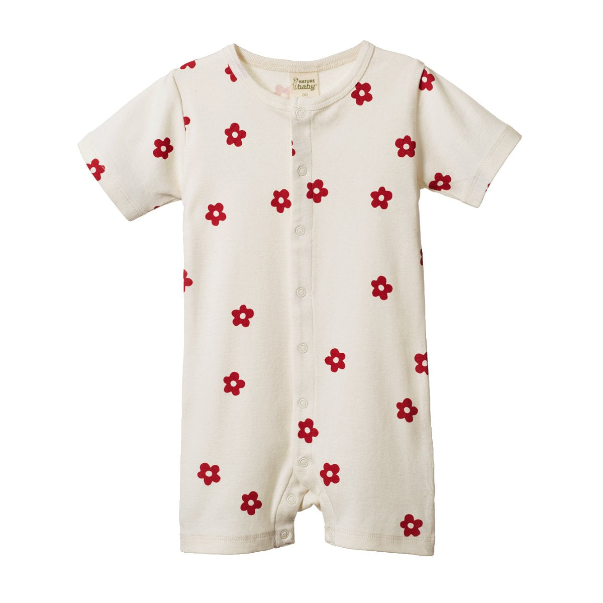 Summer Sleepy Suit - Flora Red Print