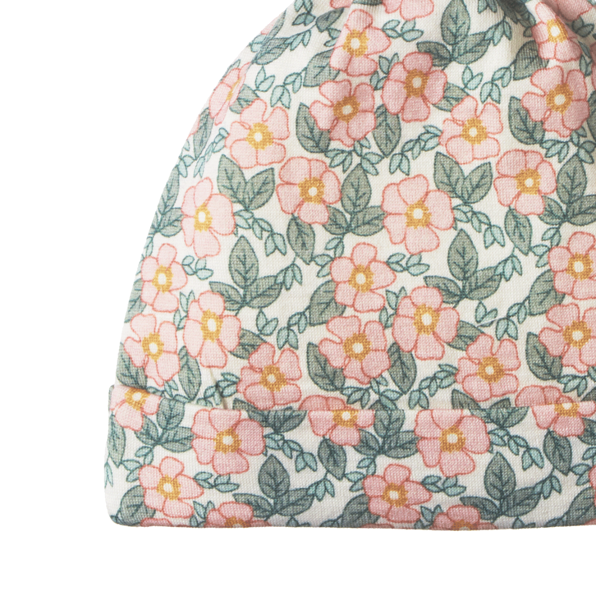 Merino Knotted Beanie - Garland Print