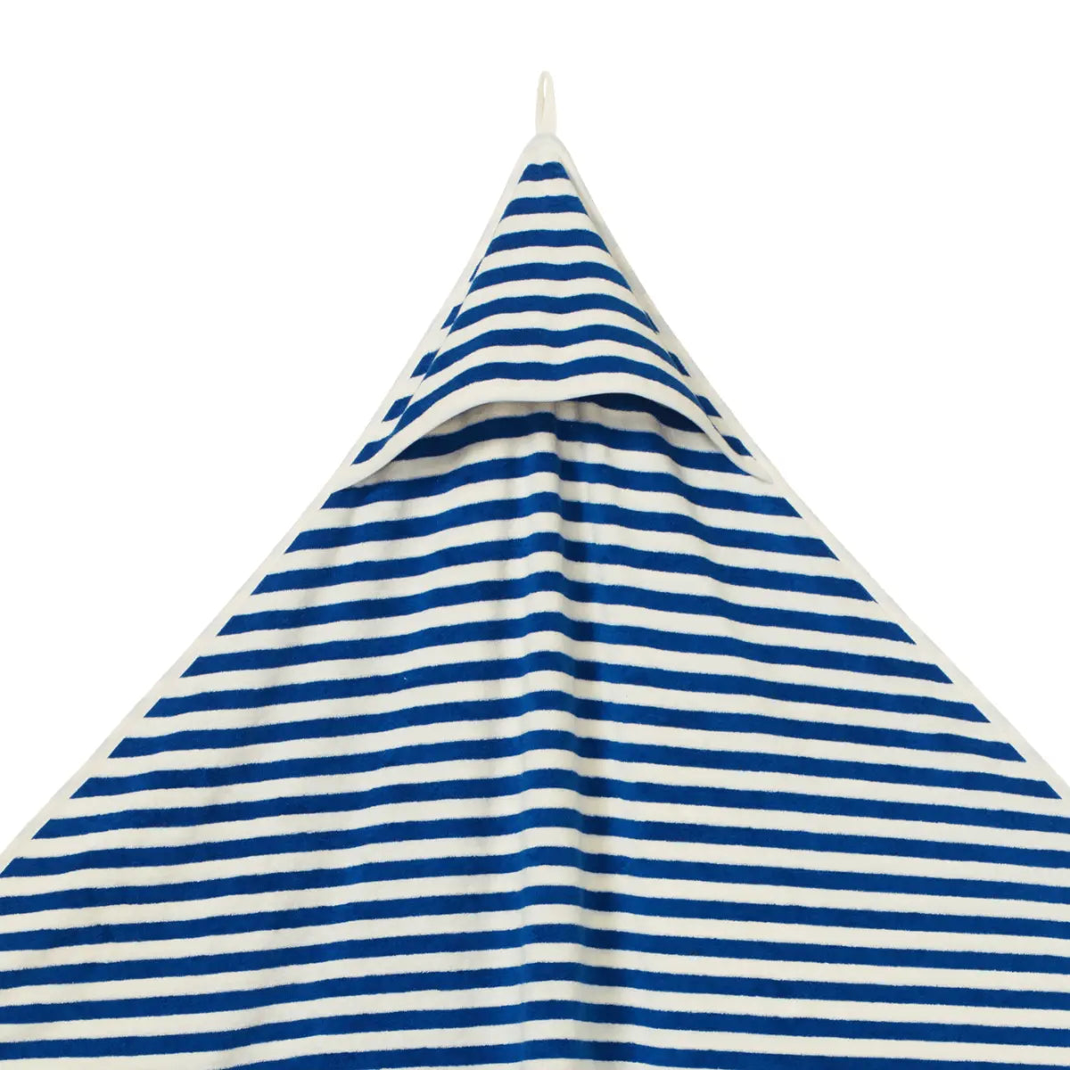 Org Cotton Hooded Towel - Mariner Stripe