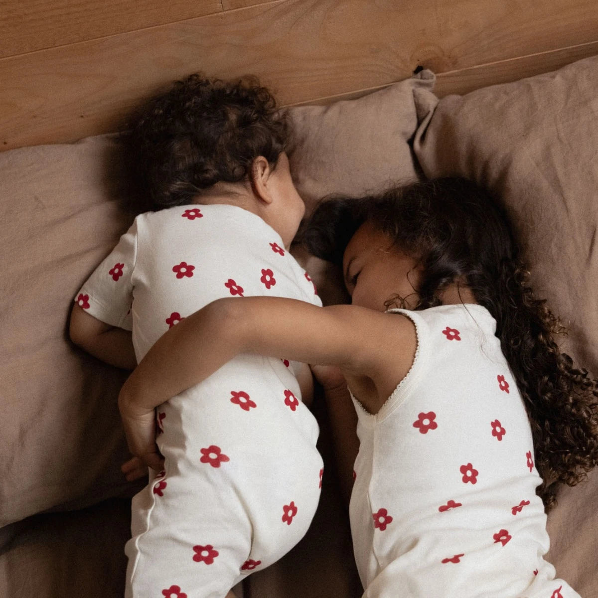 Summer Sleepy Suit - Flora Red Print