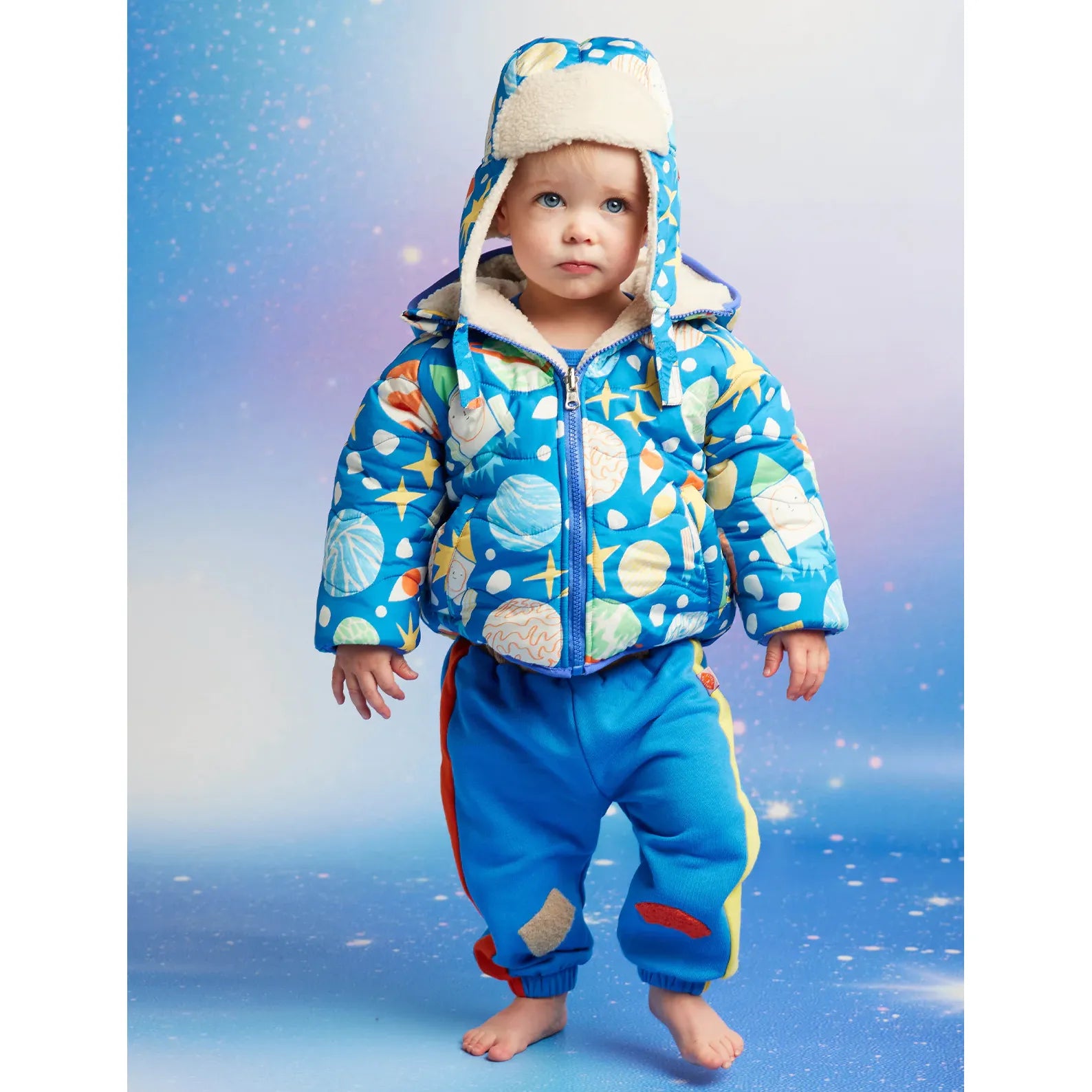 See You In Space Reversible Kids Puffer Jacket