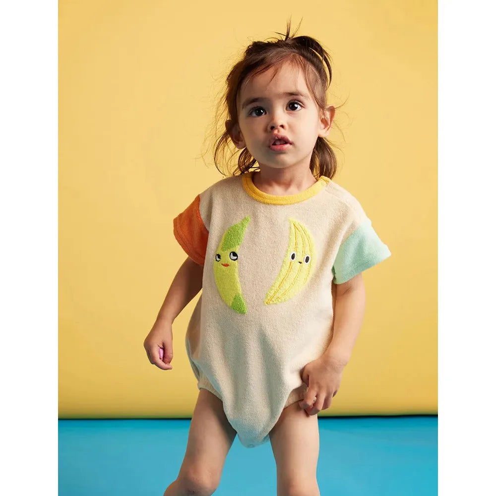 Peel Party Terry Short Sleeve Bodysuit