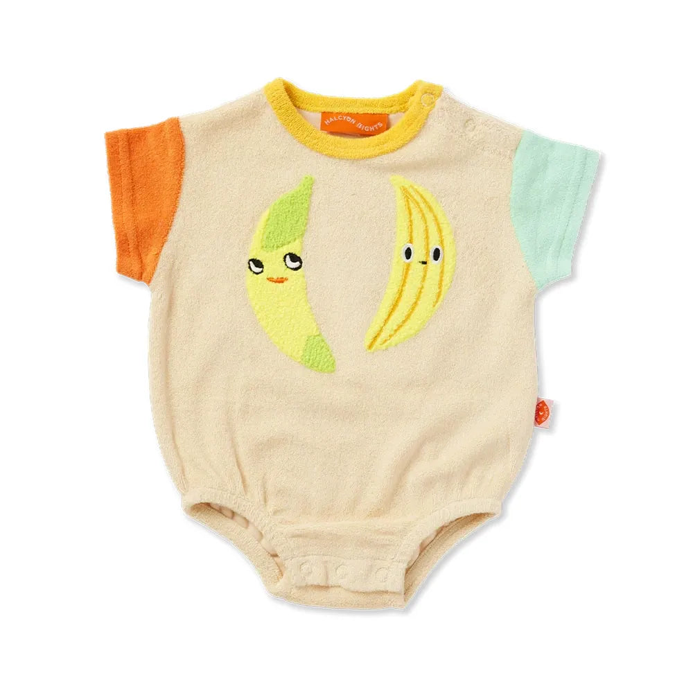 Peel Party Terry Short Sleeve Bodysuit