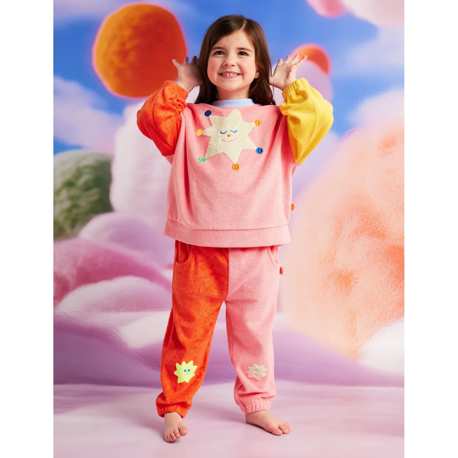 Stars Pink Terry Pants