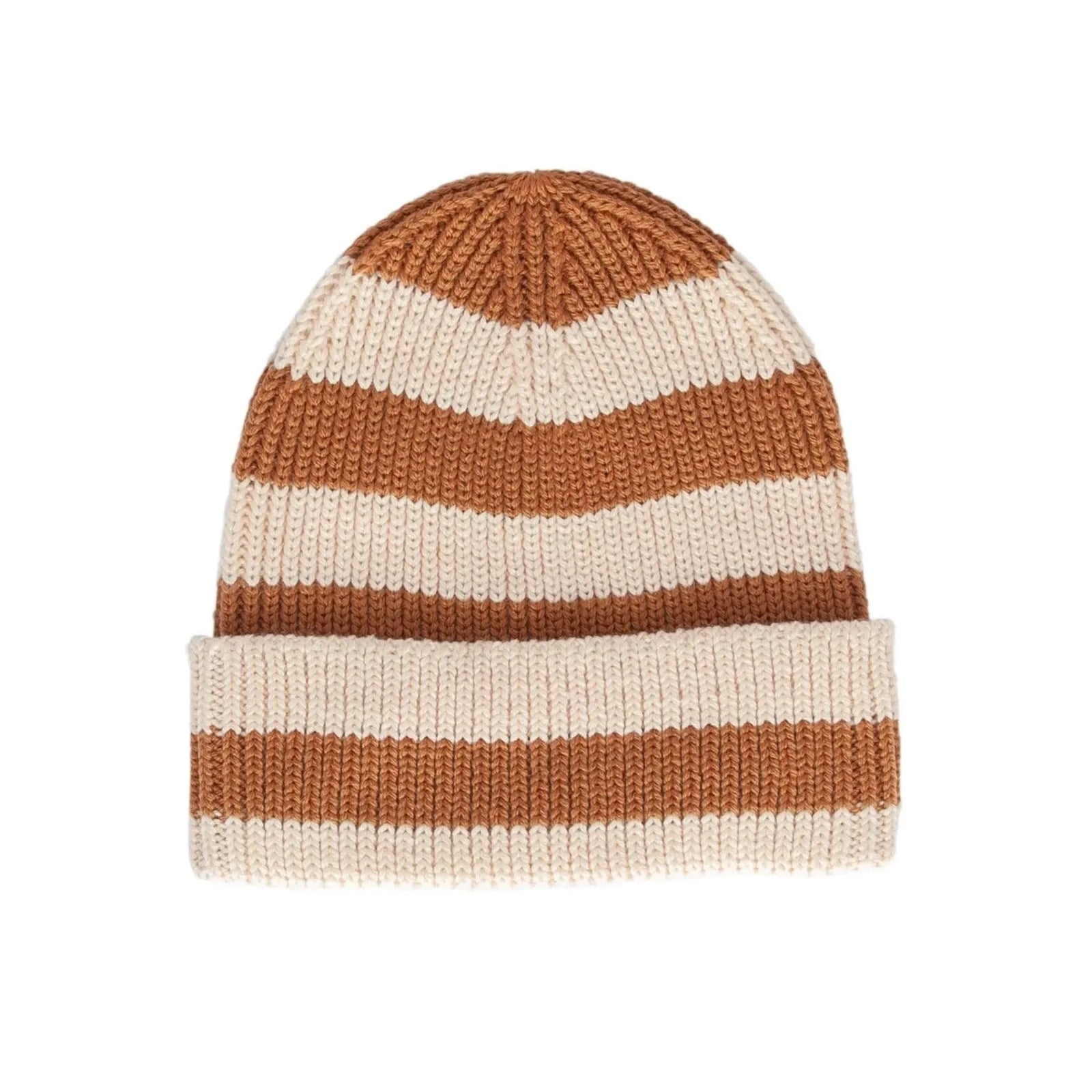 Tokyo Merino Beanie Caramel Stripe
