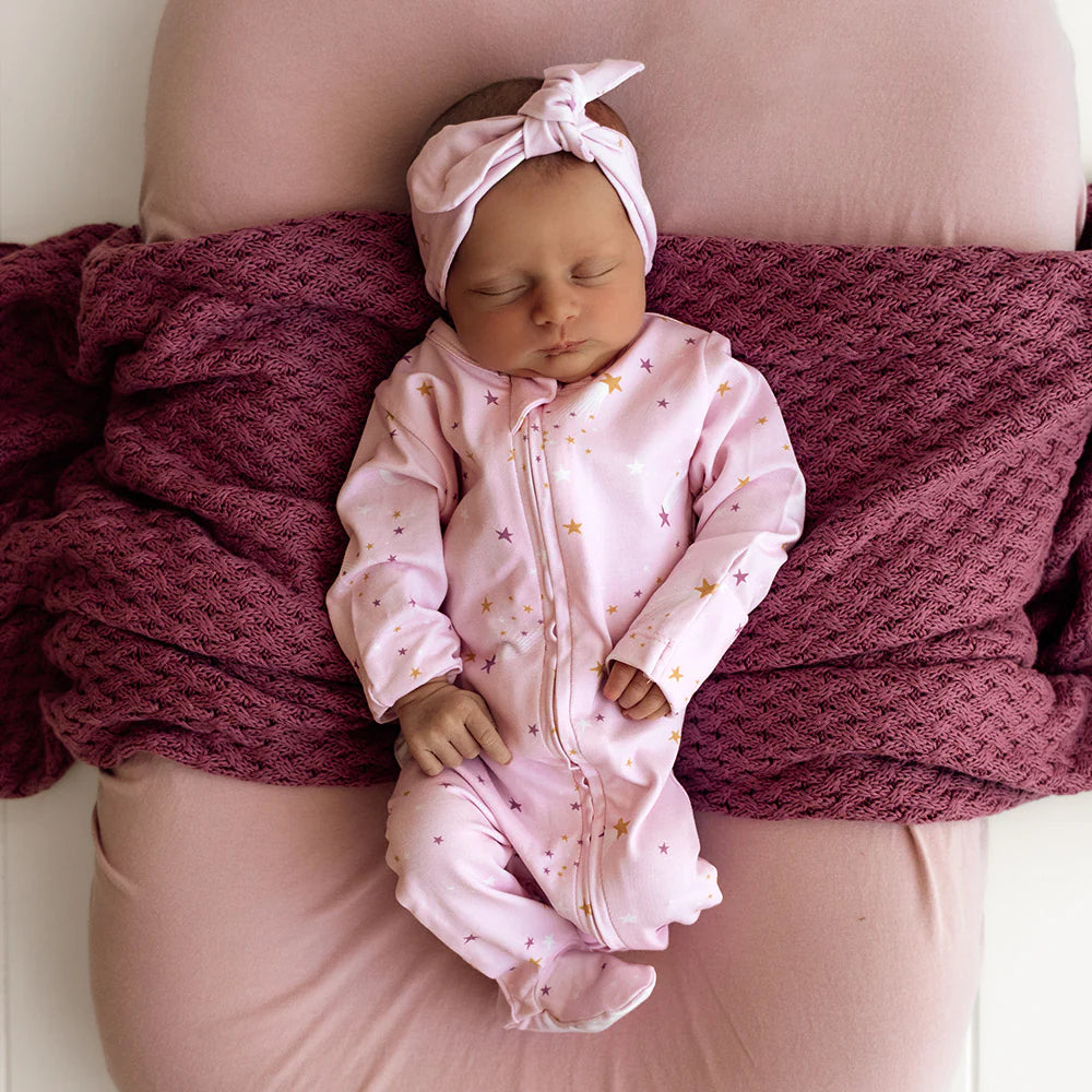 Twinkle Organic Snuggle Sleepsuit Zip Footie