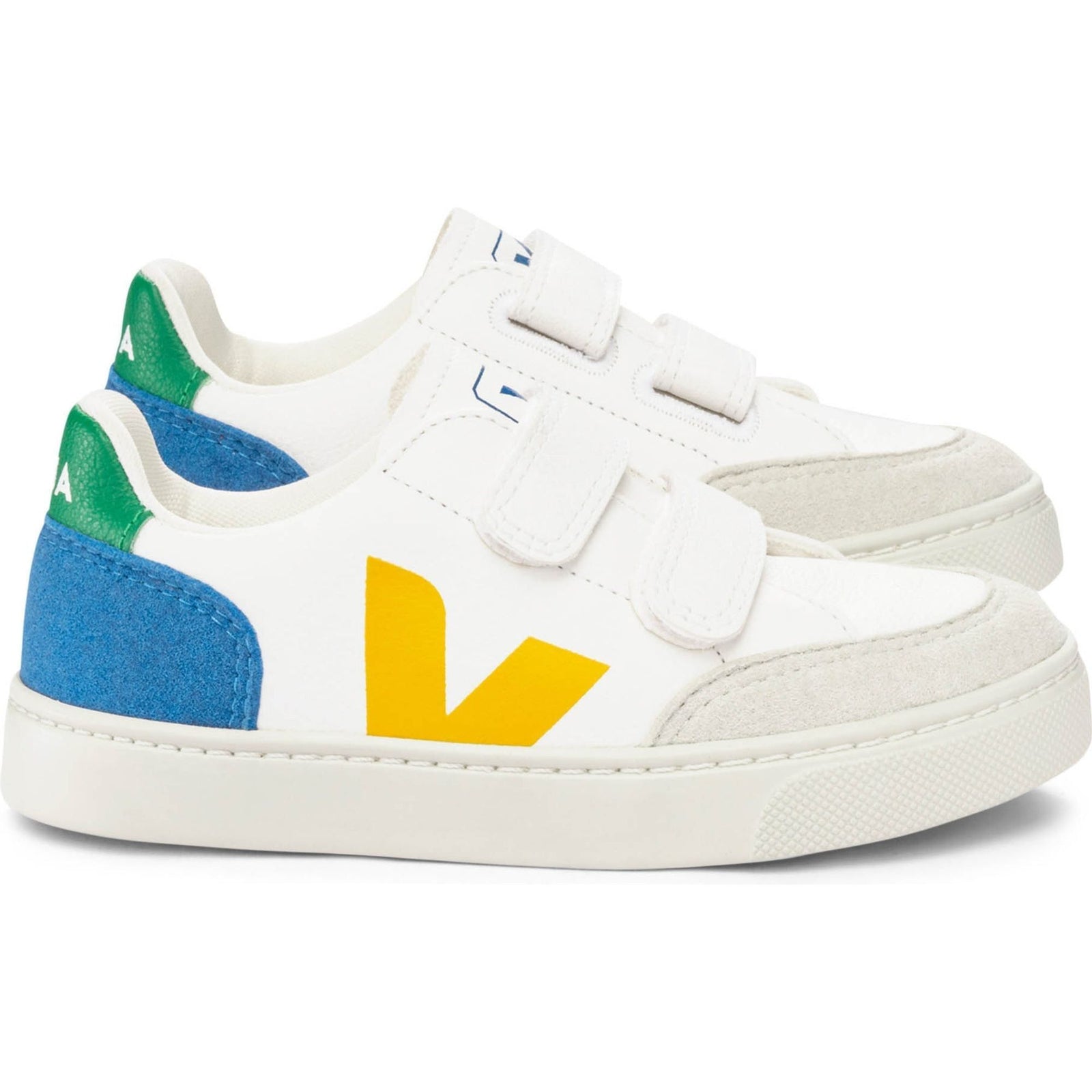 V-12 Chromefree Leather White Multico Indigo