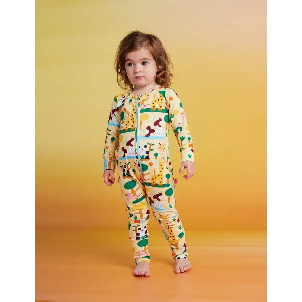 Long Sleeve Romper - Zoo Crew