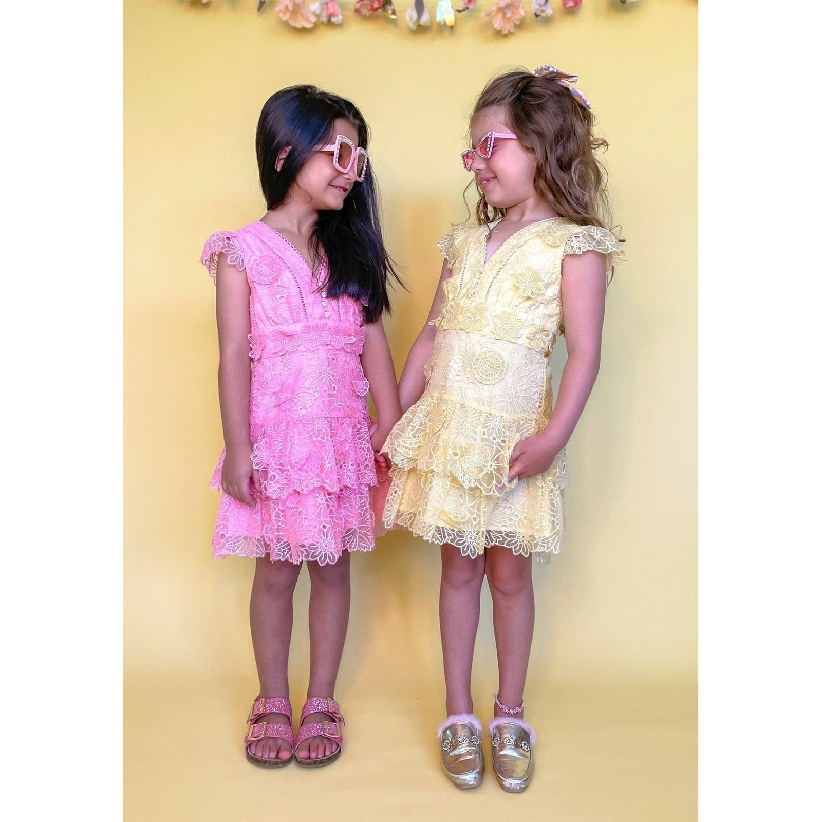 Mia Lace Dress - Pink