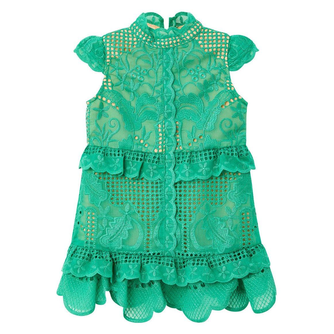 Amy Lace Dress - Emerald