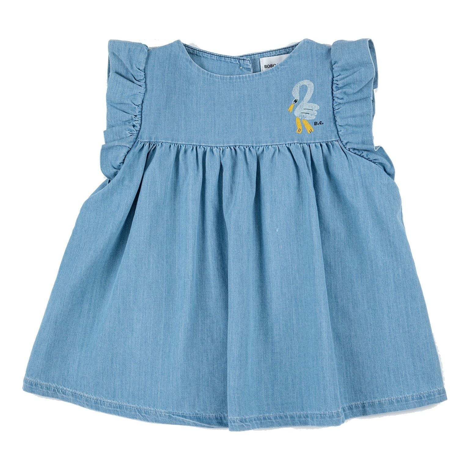 Pelican Ruffle Woven Dress