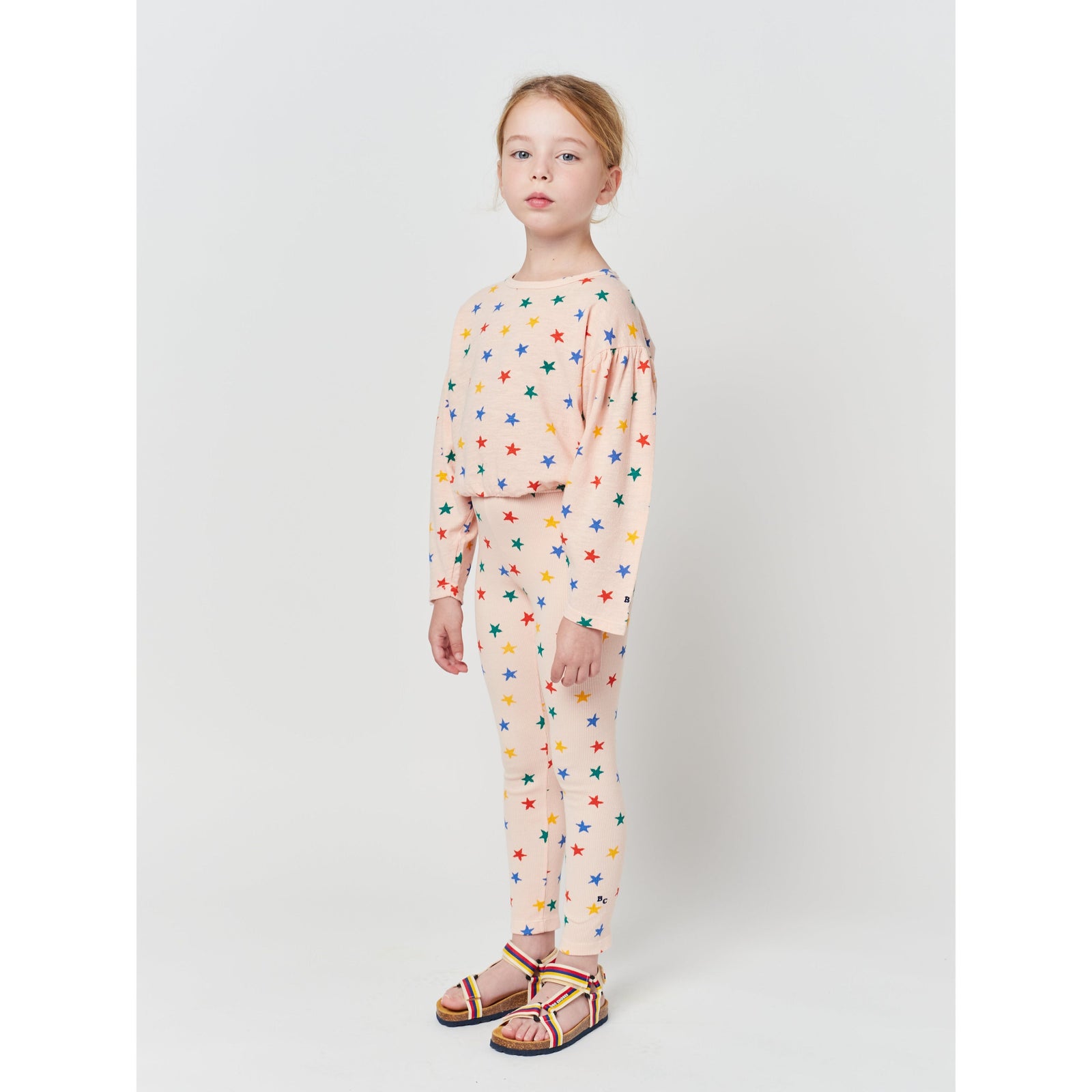 Multicolor Stars All Over Long Sleeve T-Shirt
