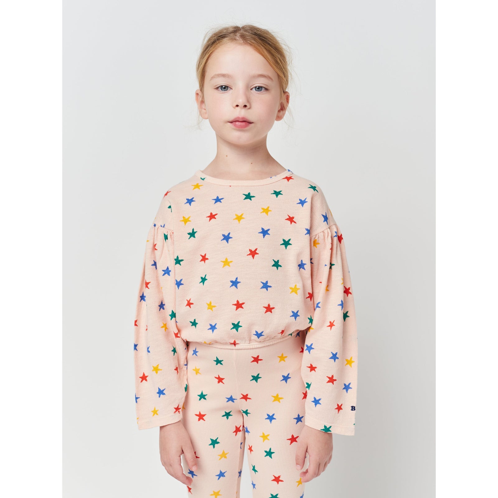 Multicolor Stars All Over Long Sleeve T-Shirt