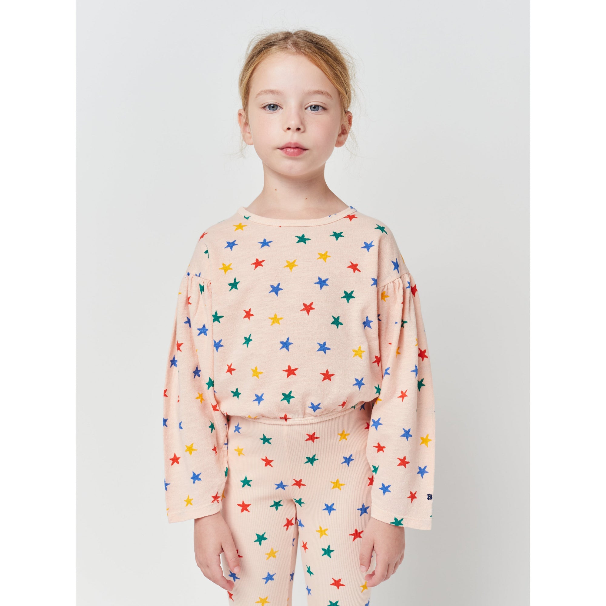 Multicolor Stars All Over Long Sleeve T-Shirt