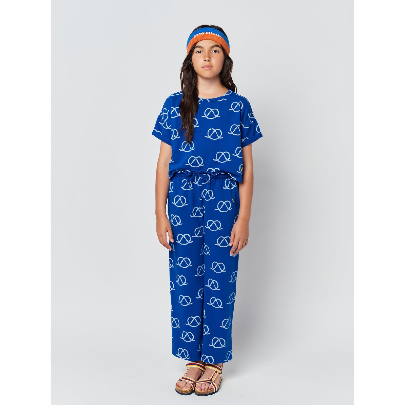 Sail Rope All Over Gathered Jogging Pants