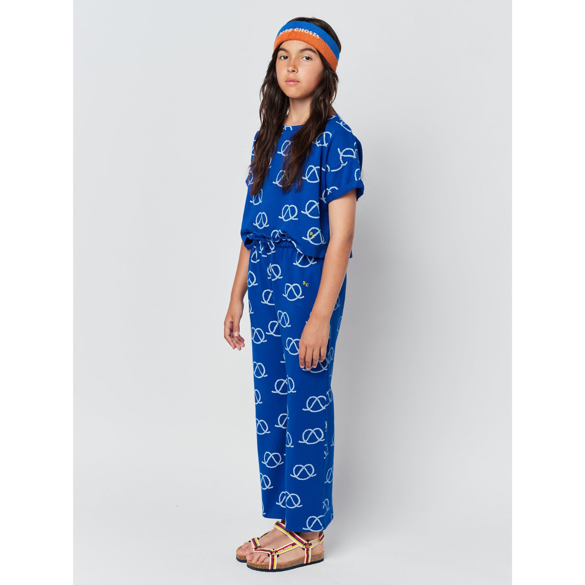 Sail Rope All Over Gathered Jogging Pants
