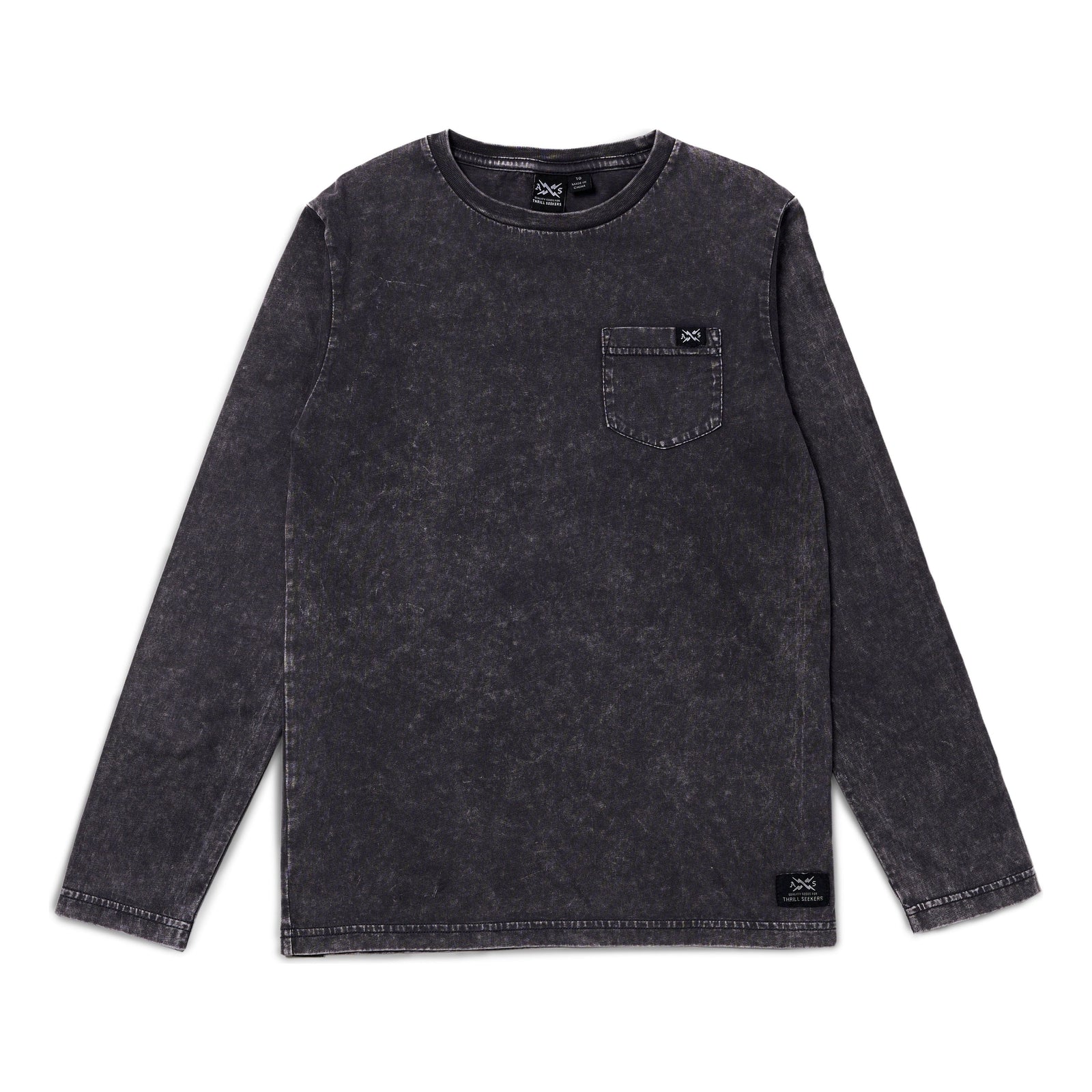 Go To Pocket Ls Tee Charcoal