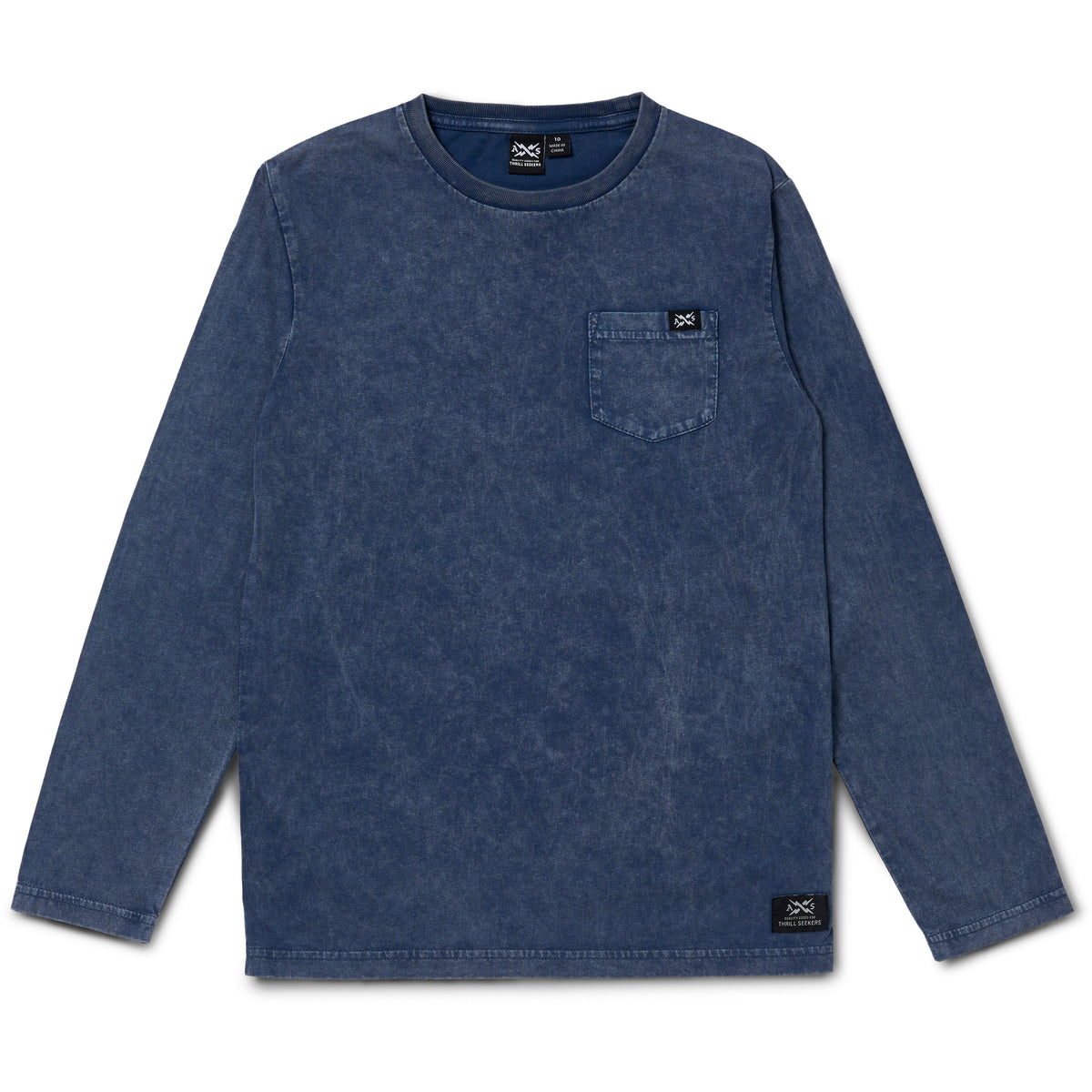 Go To Pocket Ls Tee Mineral Blue