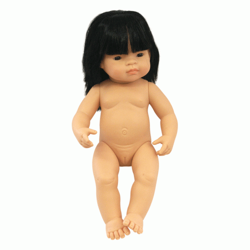 Anatomically Correct Baby Doll Asian Girl 38 Cm