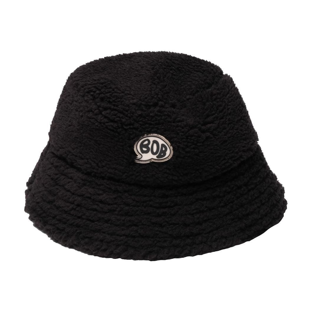 Black Fluffy Bucket Hat