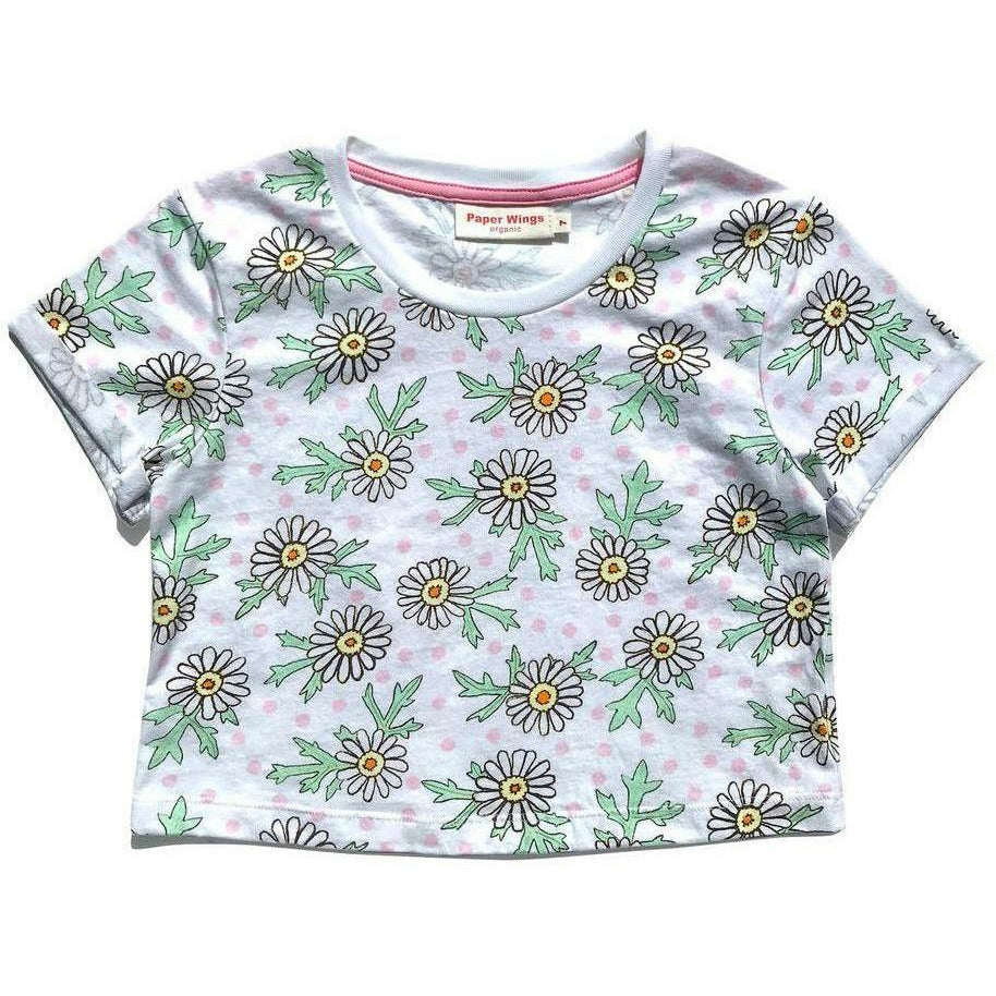 Cropped T-shirt - Daises
