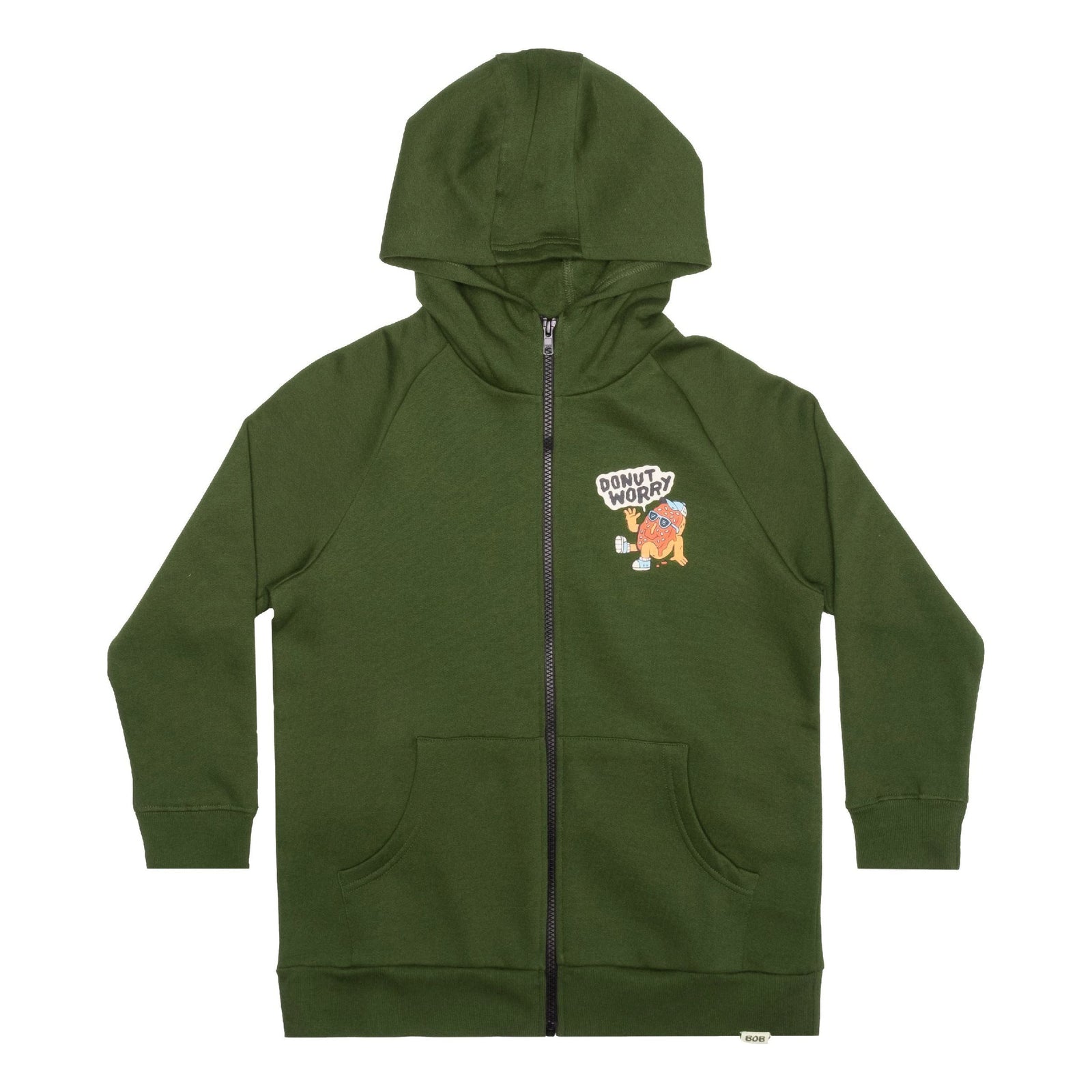 Donut Worry Fleece Zip Hood