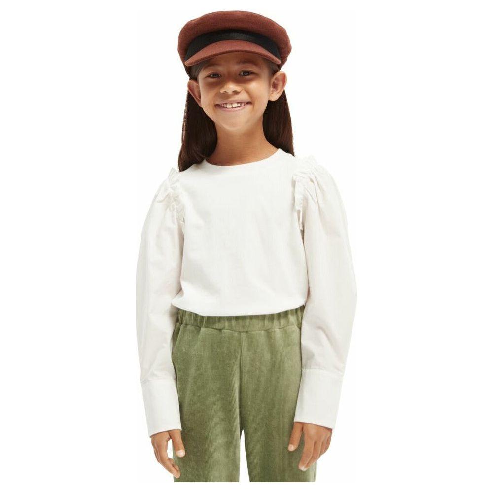 Long-Sleeved Mixed-Quality T-Shirt - Off White