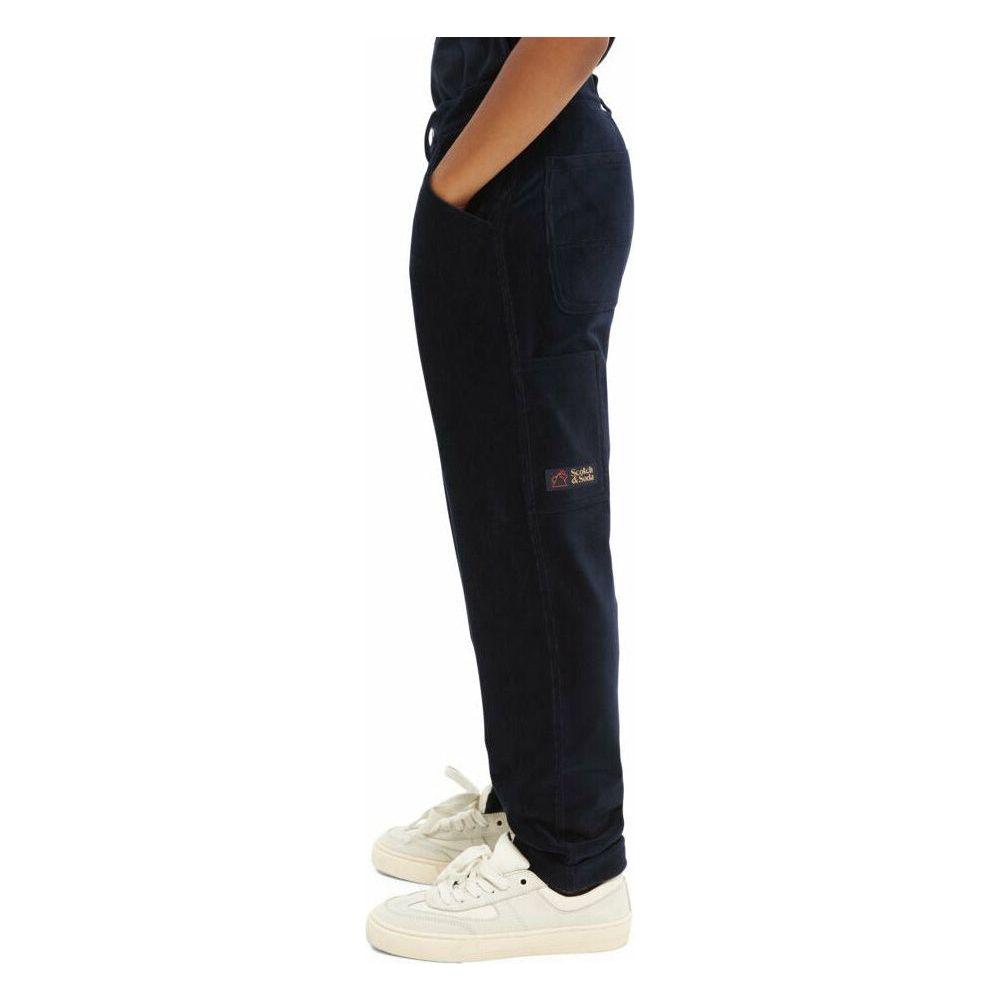 Knitted Corduroy Worker Sweatpants - Night