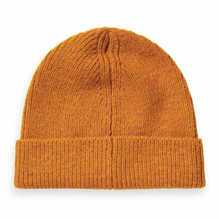 Rib-Knit Wool Blend Beanie - Copper