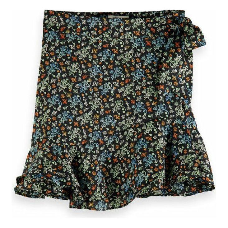 All-Over Printed Volant Skirt
