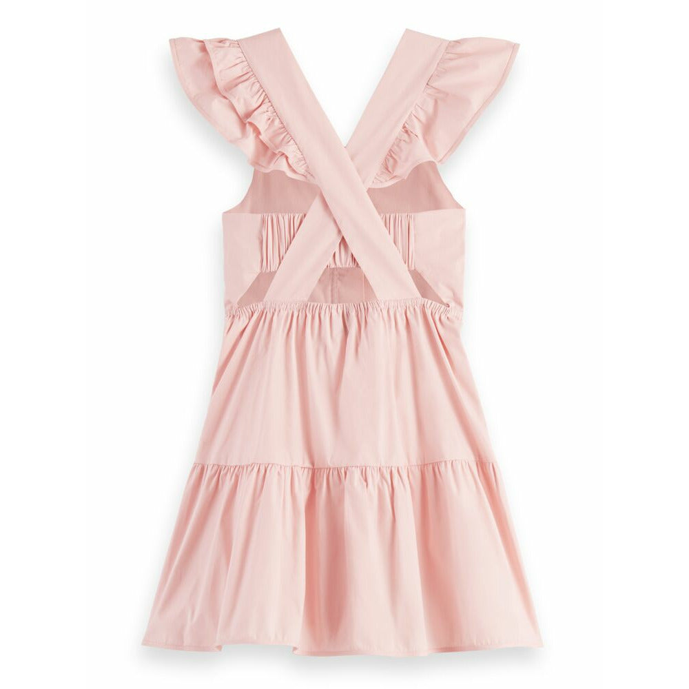 Open Back Ruffled Dress - Blossom
