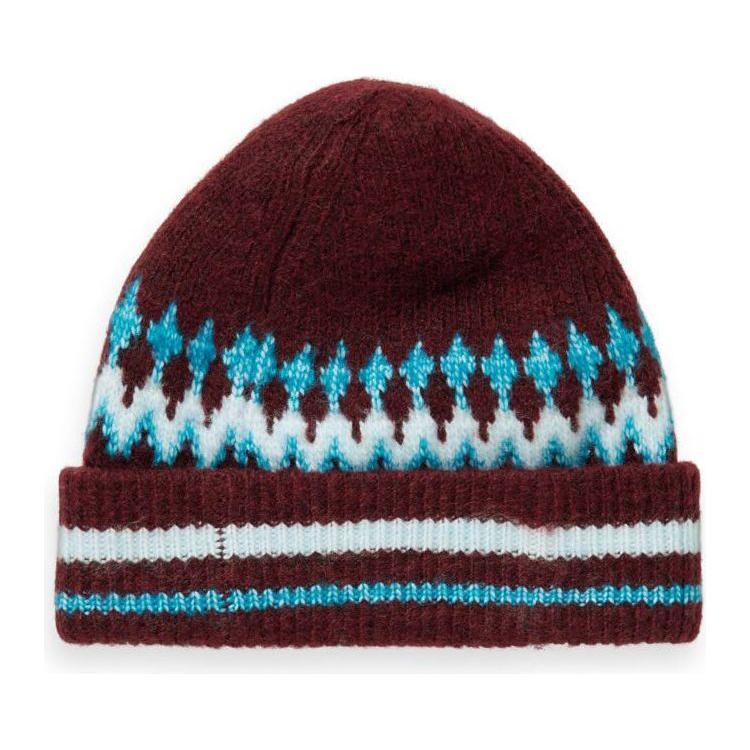Intarsia Knit Beanie