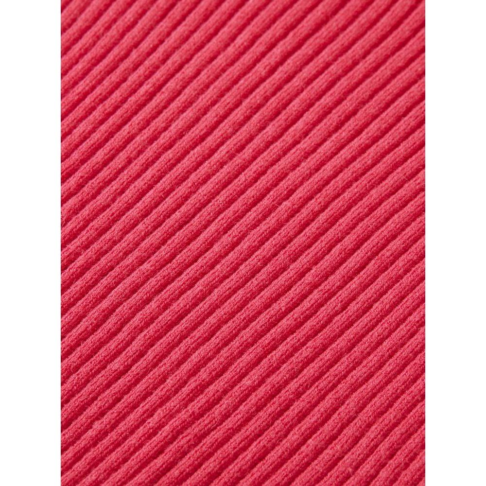 Ruffled Half-Zip Rib Sweater