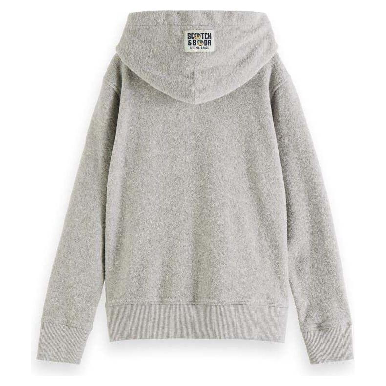 Towelling Hoodie - Grey Melange