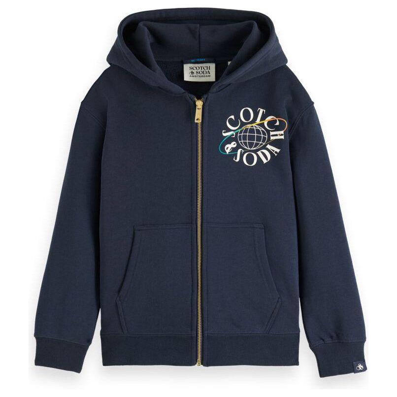 Zip-Through Artwork Hoodie - Night