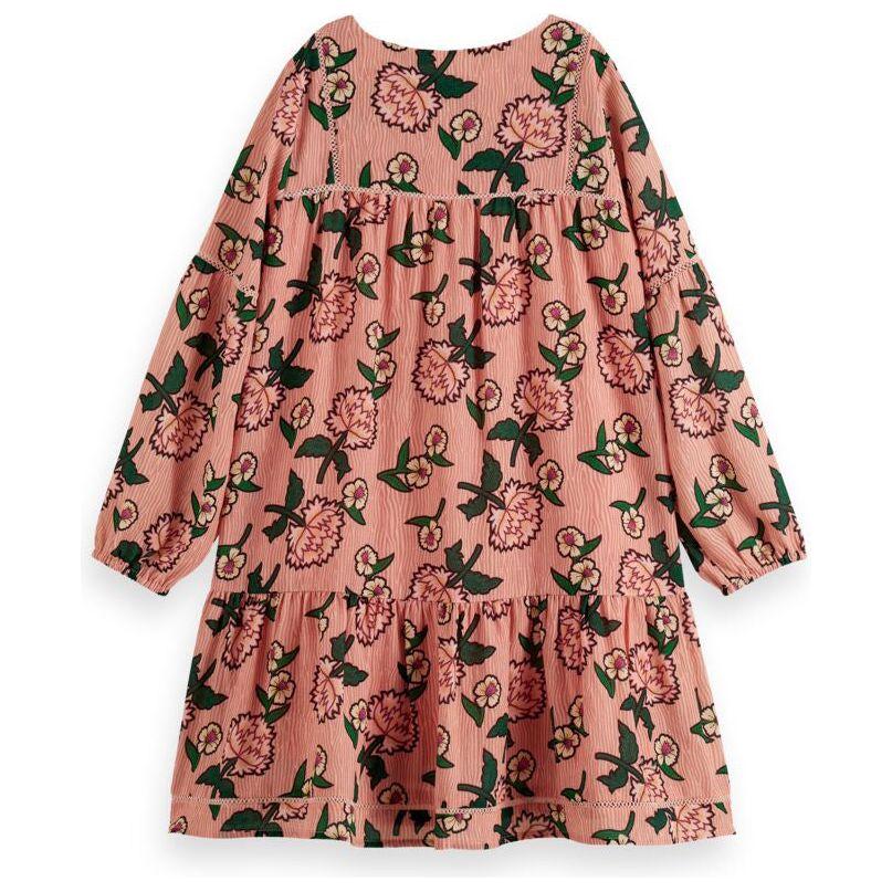 Long-Sleeved Printed Wide Fit Midi Dress