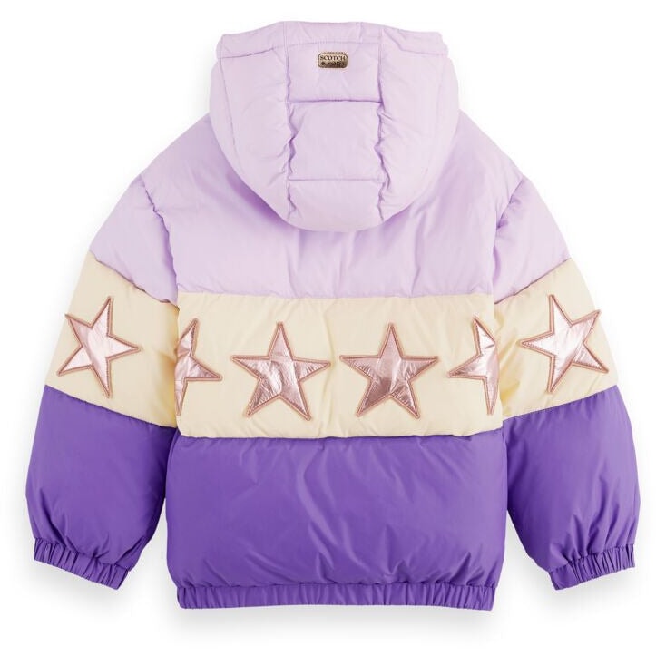 Colourblock Star Puffer Jacket