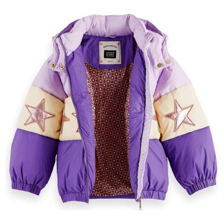 Colourblock Star Puffer Jacket