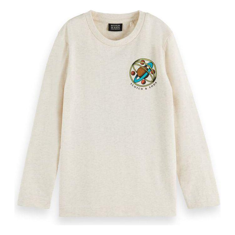 Regular Fit Artwork T-Shirt - Ecru Melange